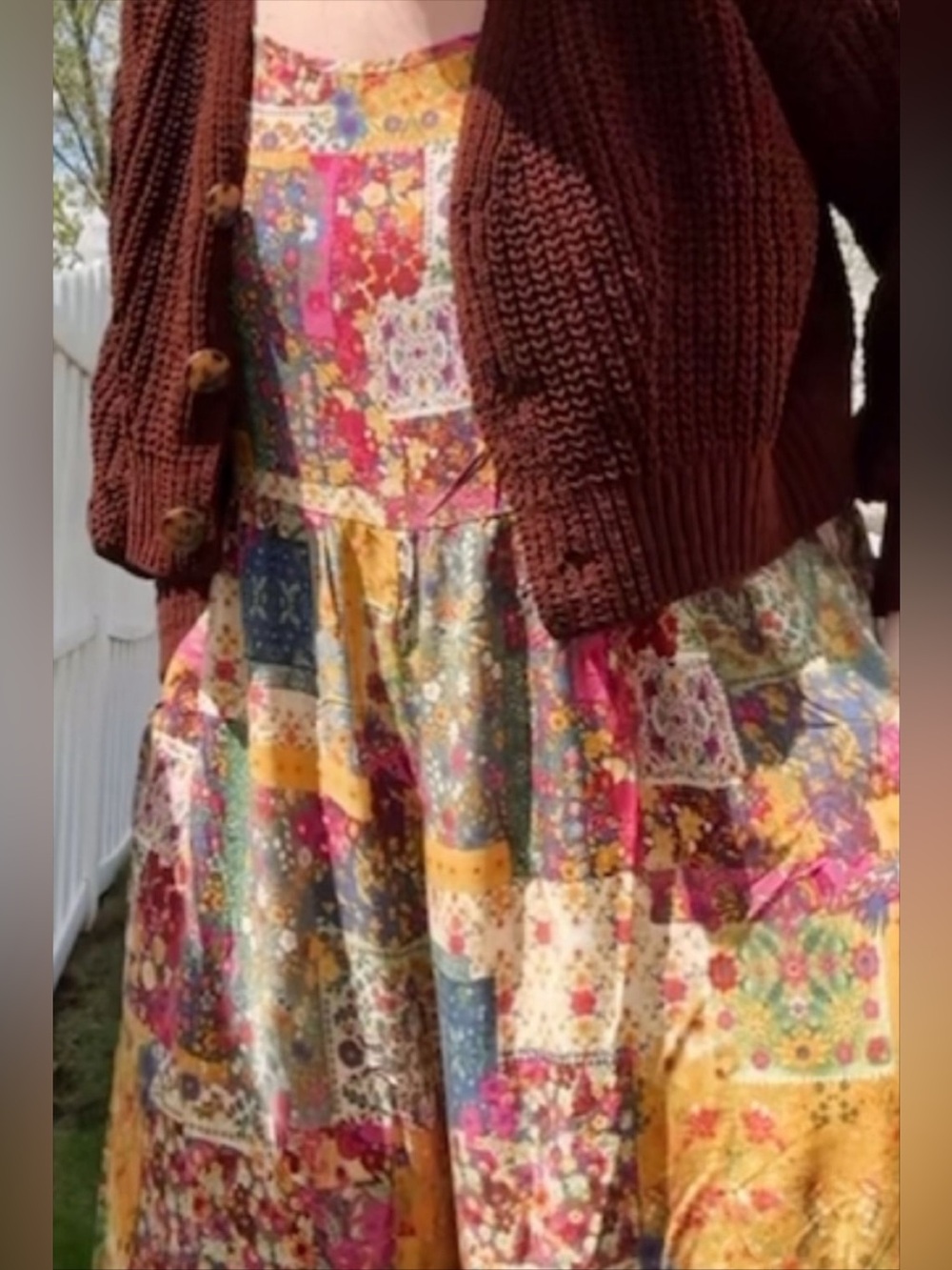 NATURAL LIFE Multicolor Zoe Wide-Leg Jumpsuit in Mandela Patchwork Print - Picture 7 of 12